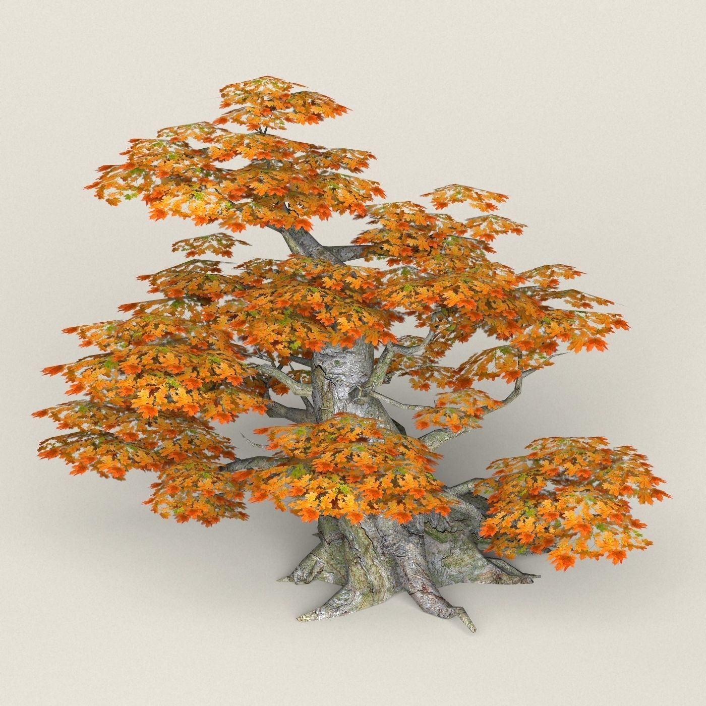 Fantasy Maple Tree Collection Low-poly 3D model_2