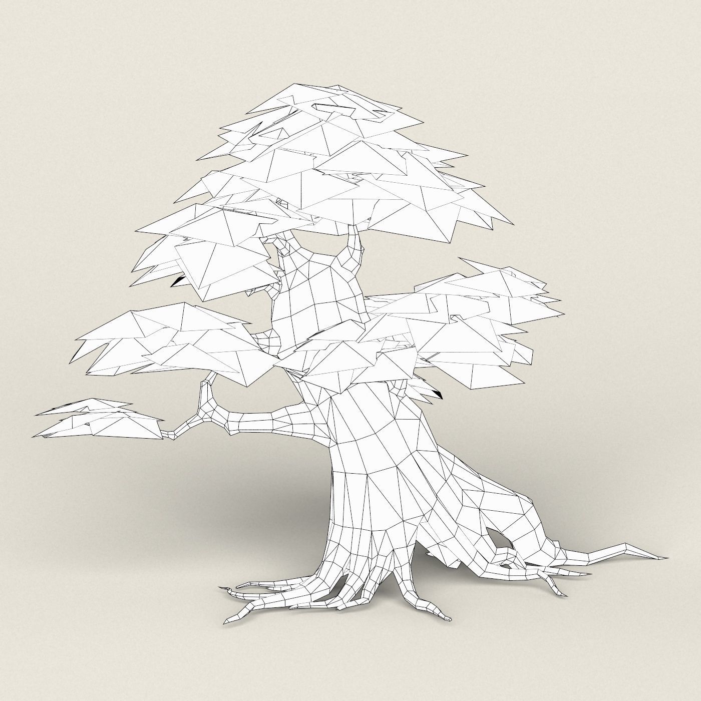 Fantasy Maple Tree Collection Low-poly 3D model_6