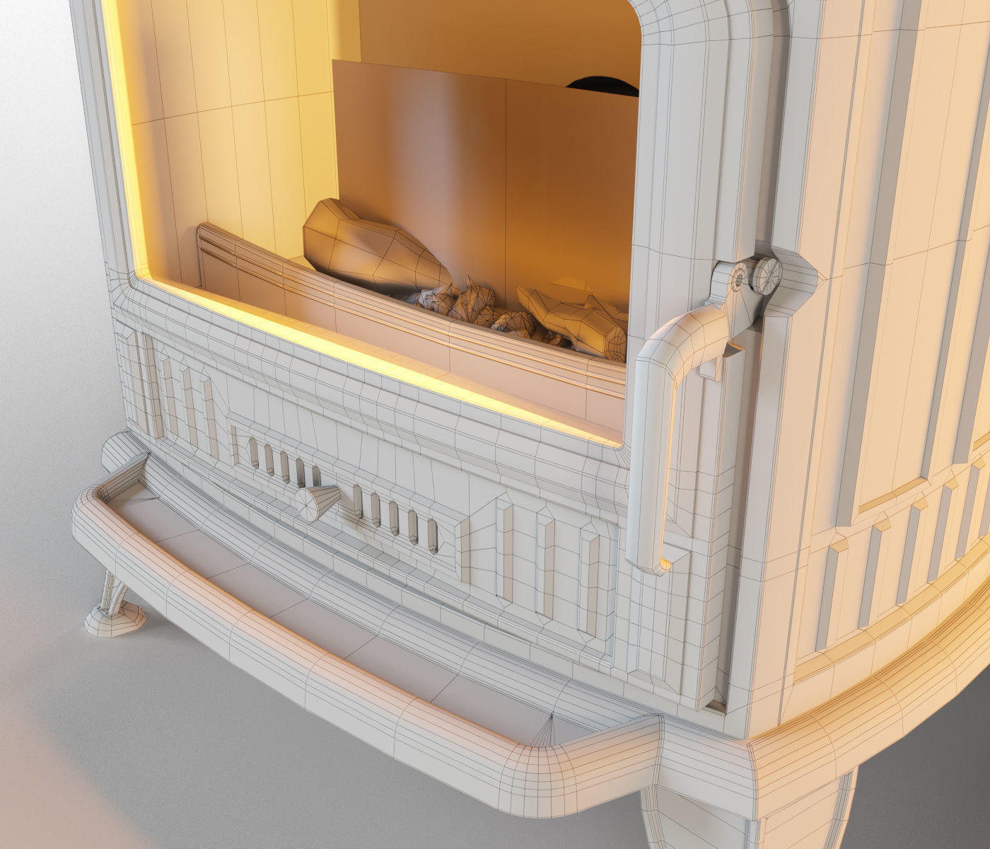 Fireplace stove 3D model_4