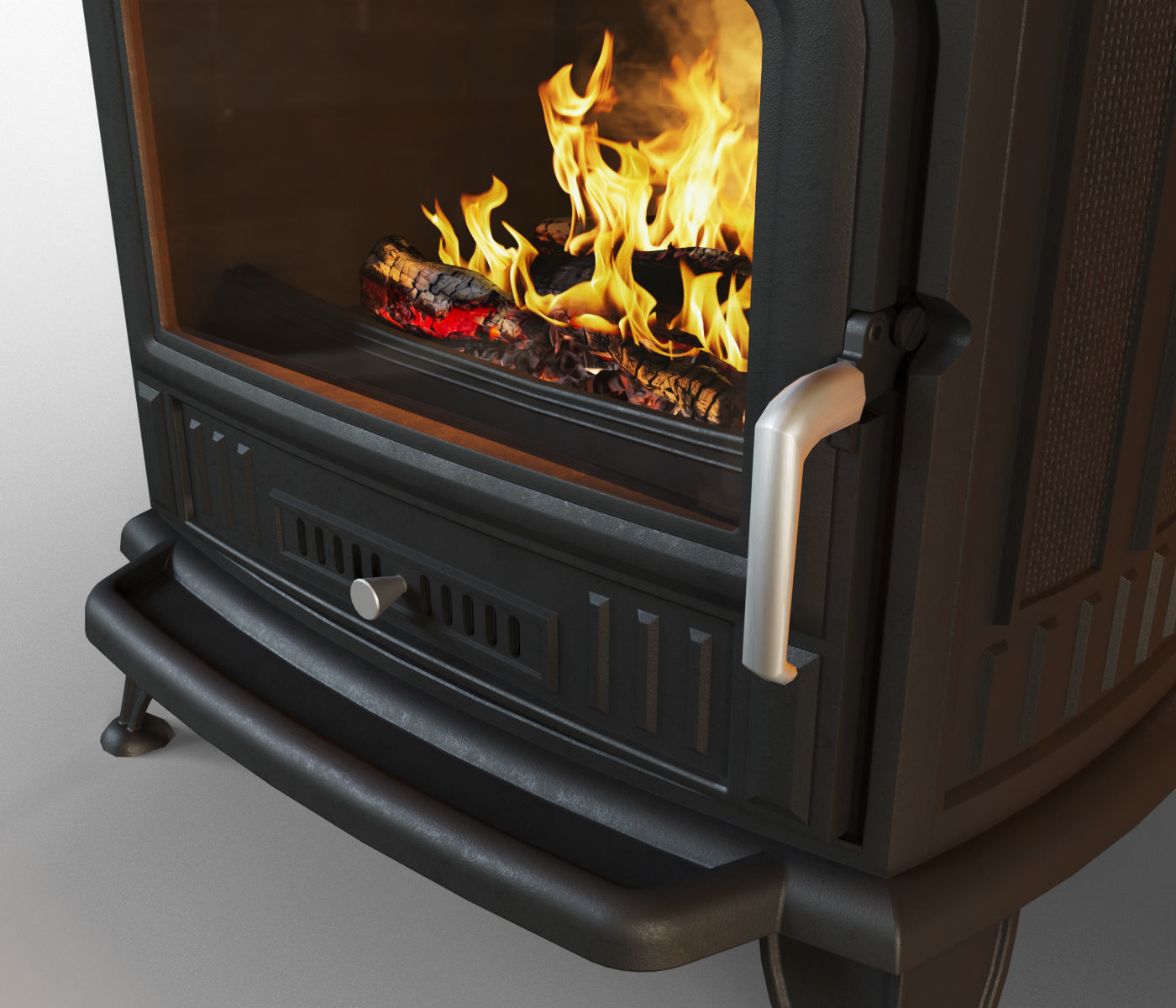 Fireplace stove 3D model_3