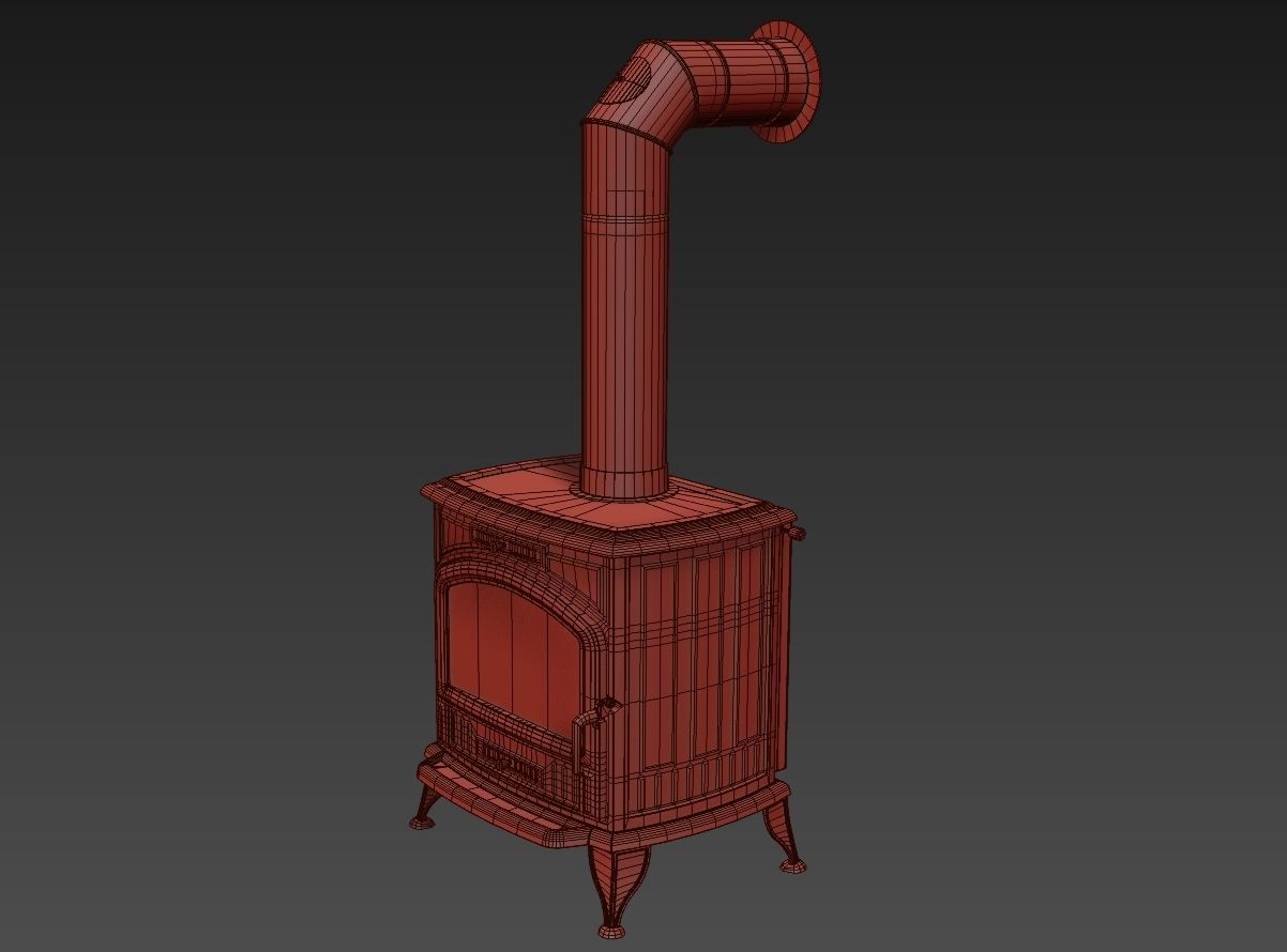 Fireplace stove 3D model_8