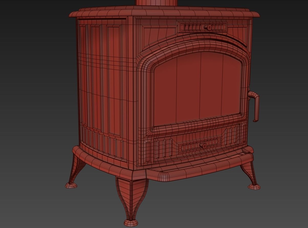 Fireplace stove 3D model_9