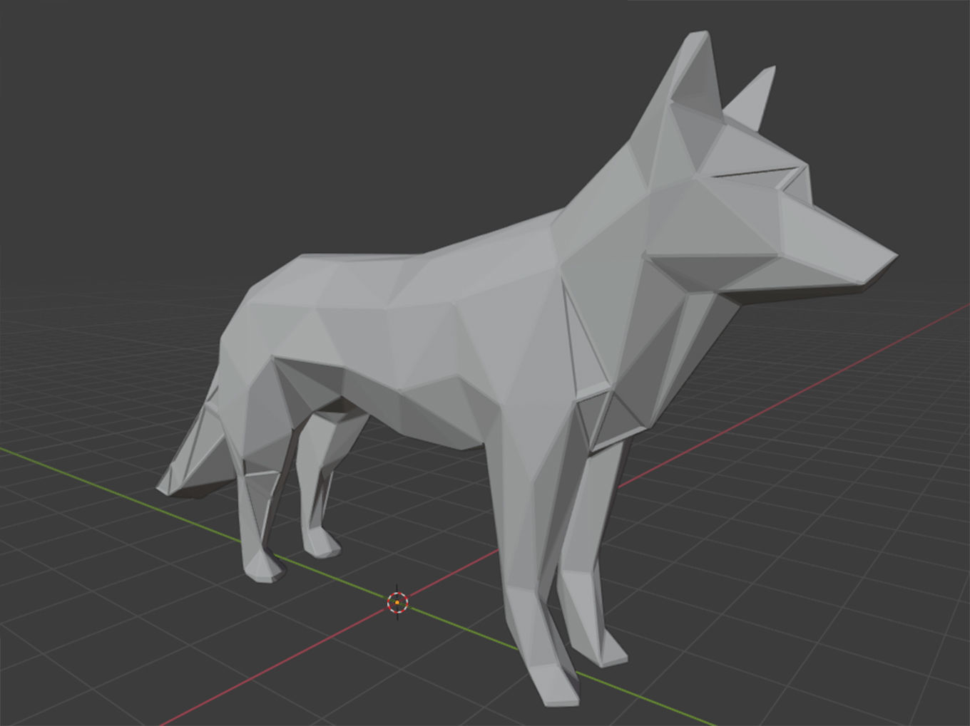 Polygonal Fox Parametric 3D print model_6