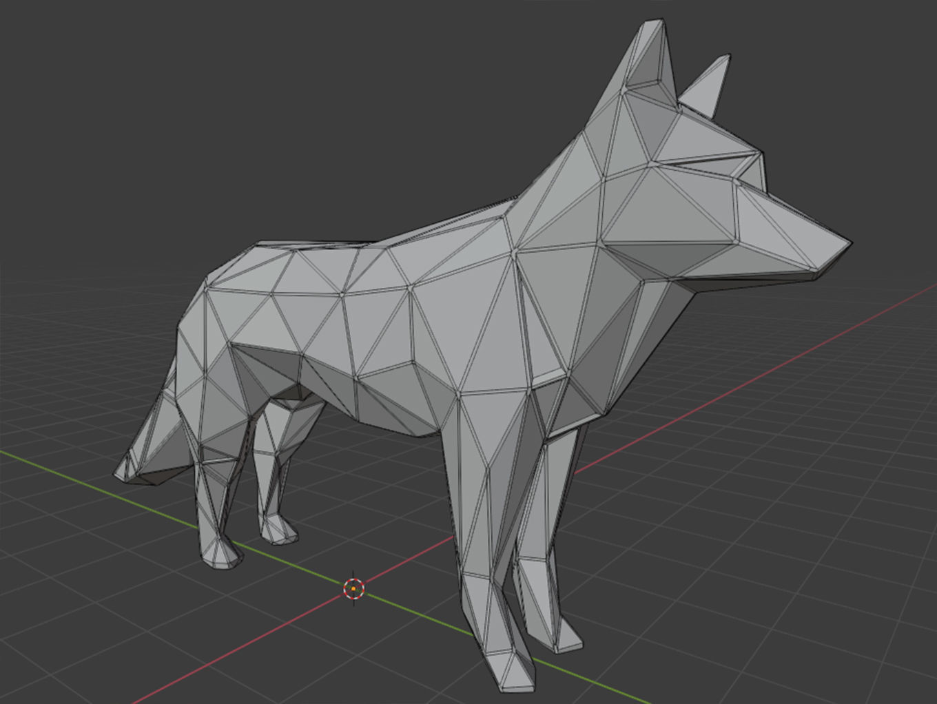 Polygonal Fox Parametric 3D print model_7