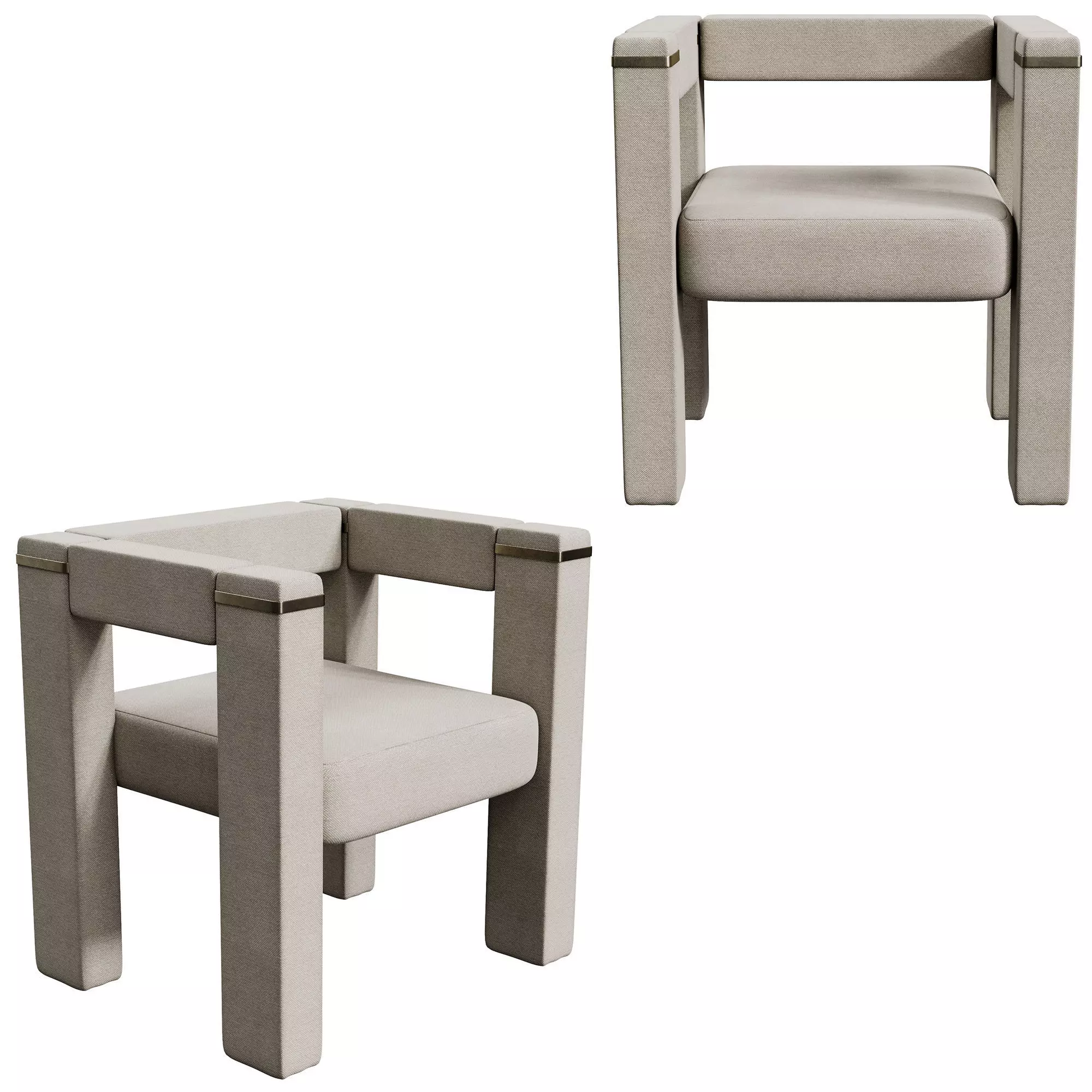 Chair two armchairs - 3D model_0