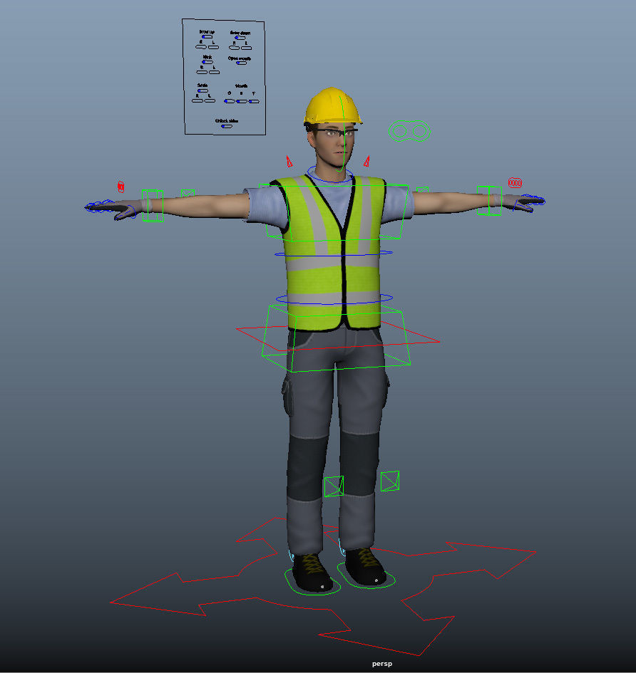 Working Men - James Low-poly 3D model_7