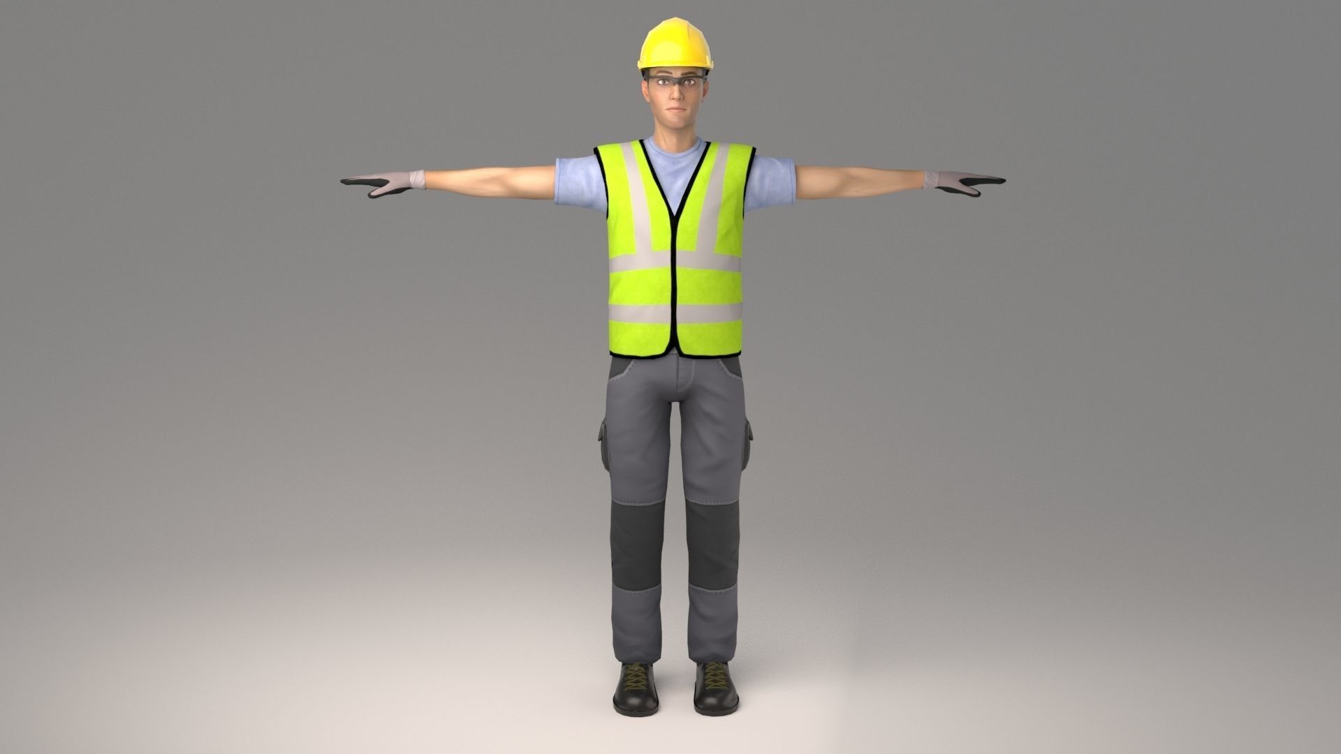 Working Men - James Low-poly 3D model_2