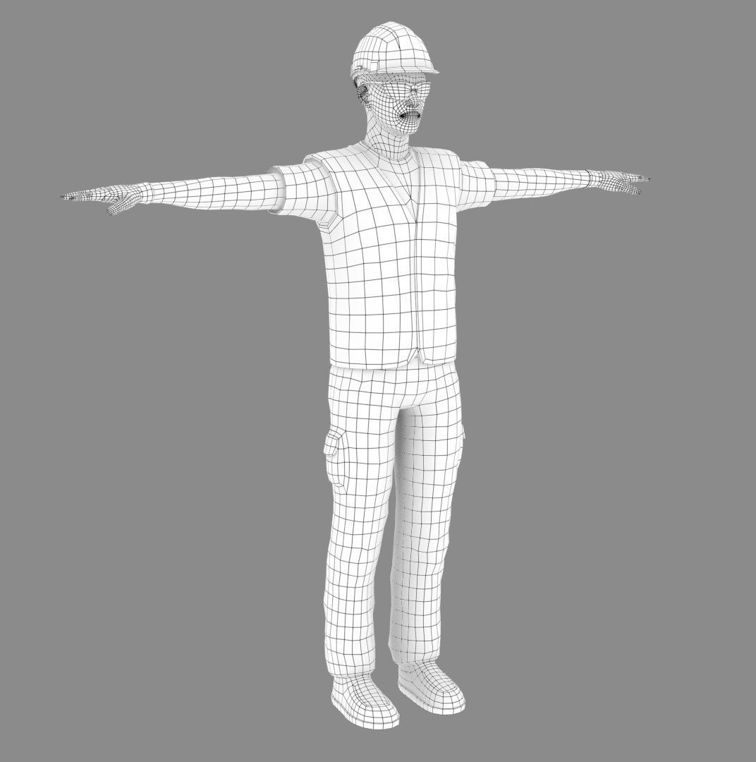 Working Men - James Low-poly 3D model_6