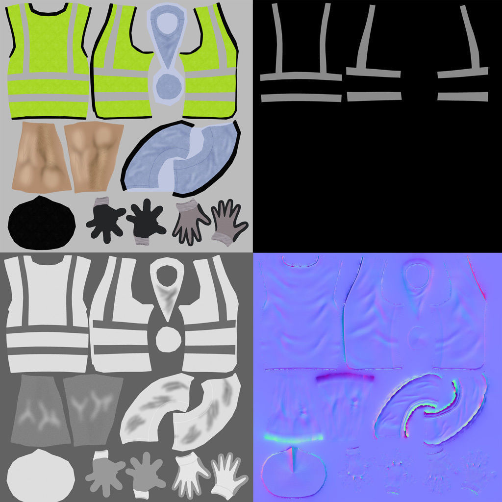 Working Men - James Low-poly 3D model_8