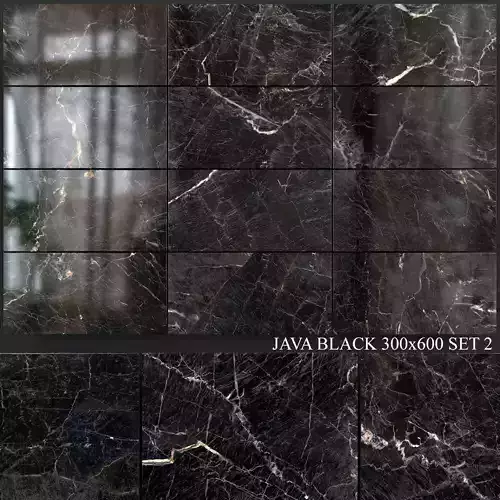 Yurtbay Seramik Java Black 300x600 Set 2