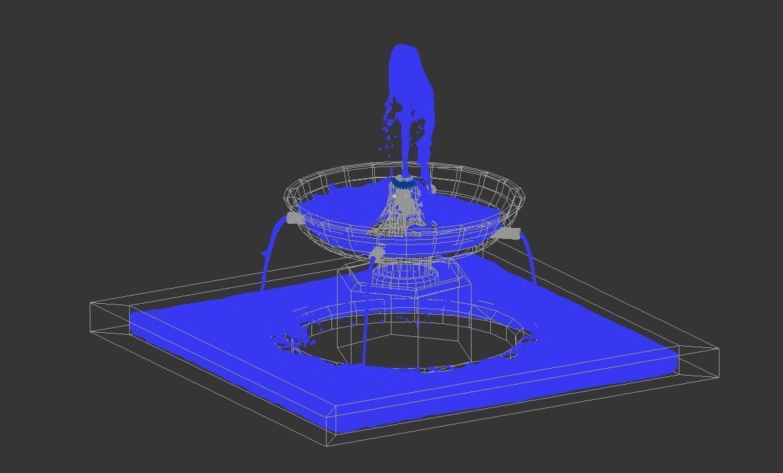 Realistic Water Fountain Loop Animation 8 3D model_2