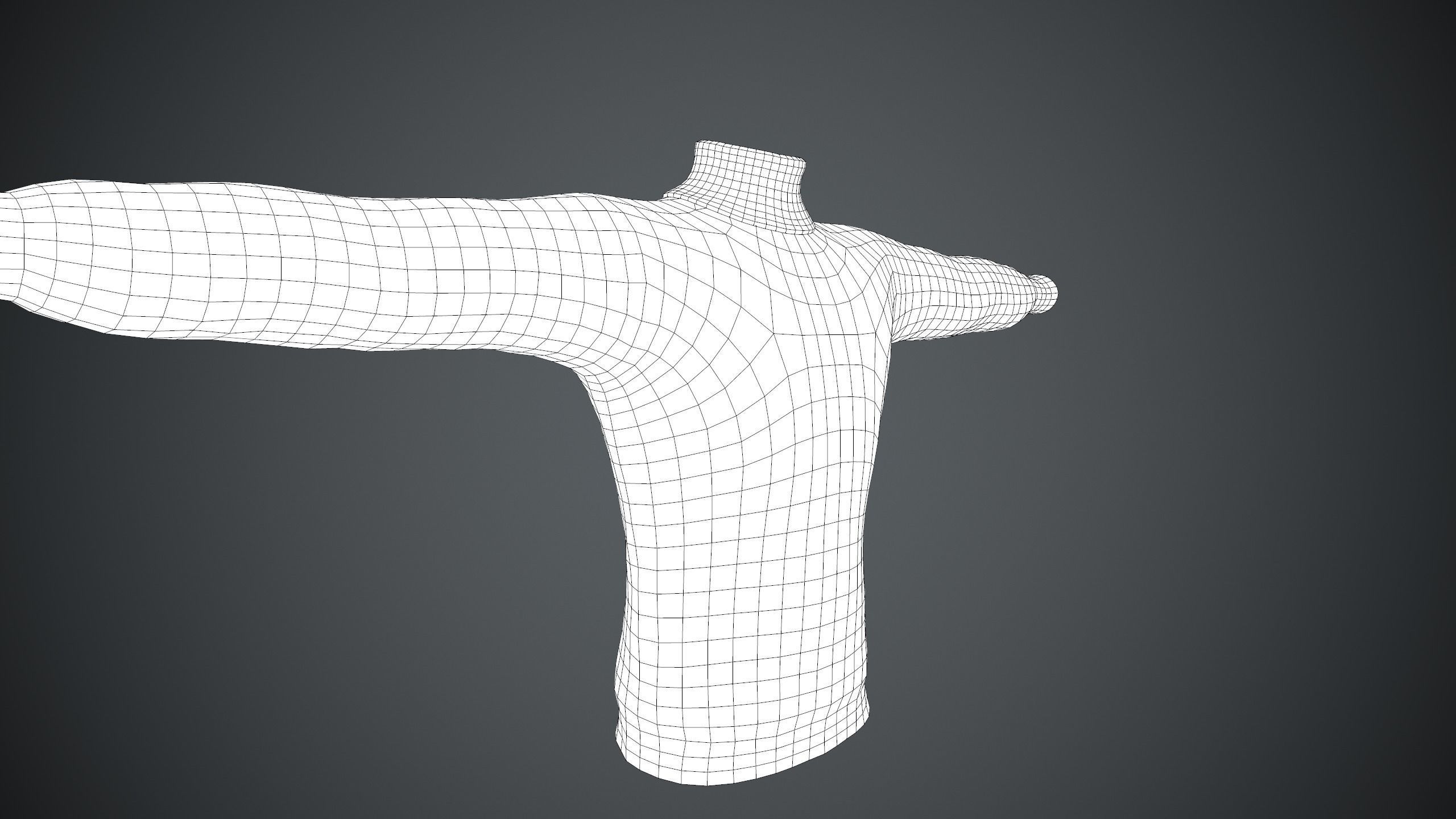 Black Winter Turtleneck Low-poly 3D model_20