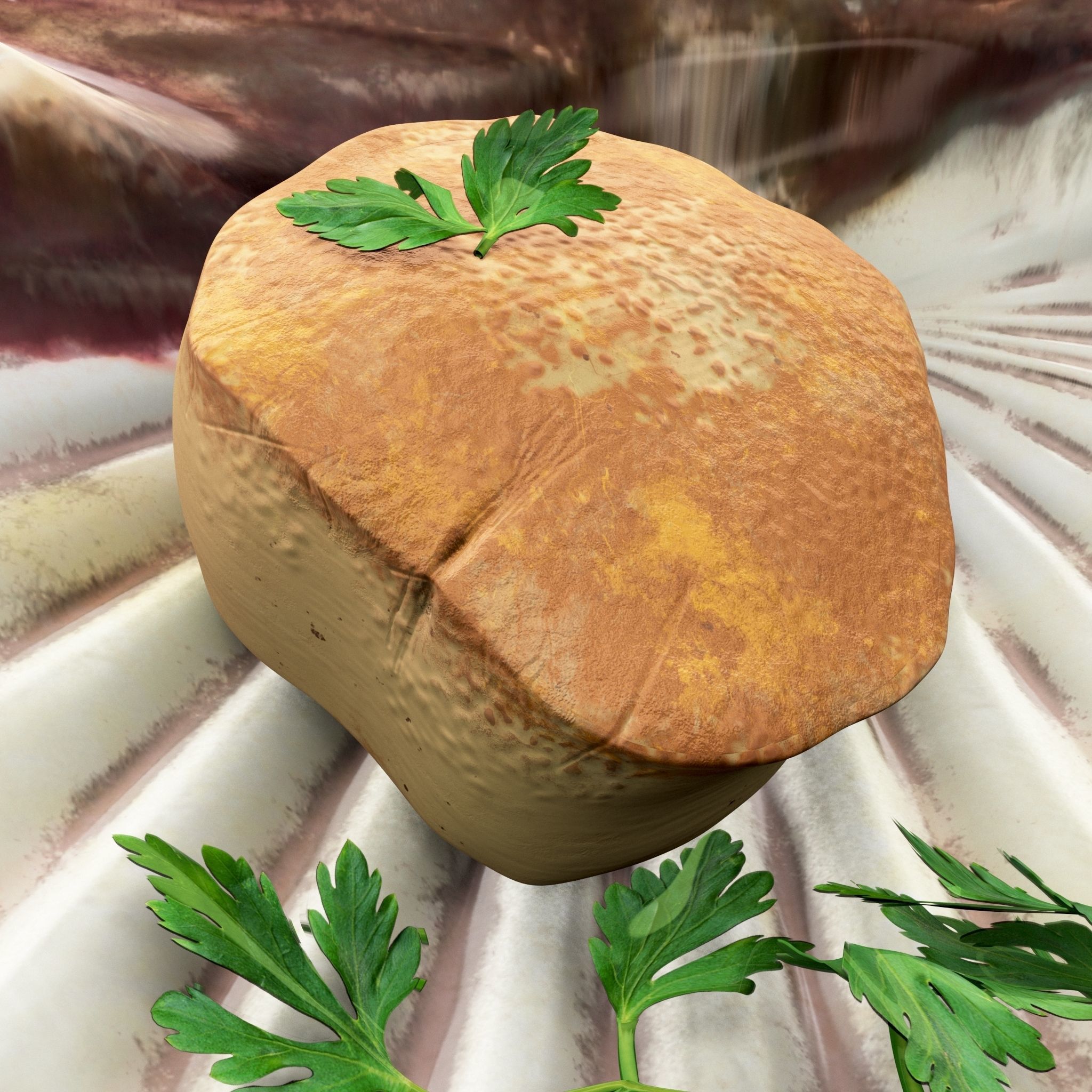 Scallop parsley shell cartoon 3D model_3