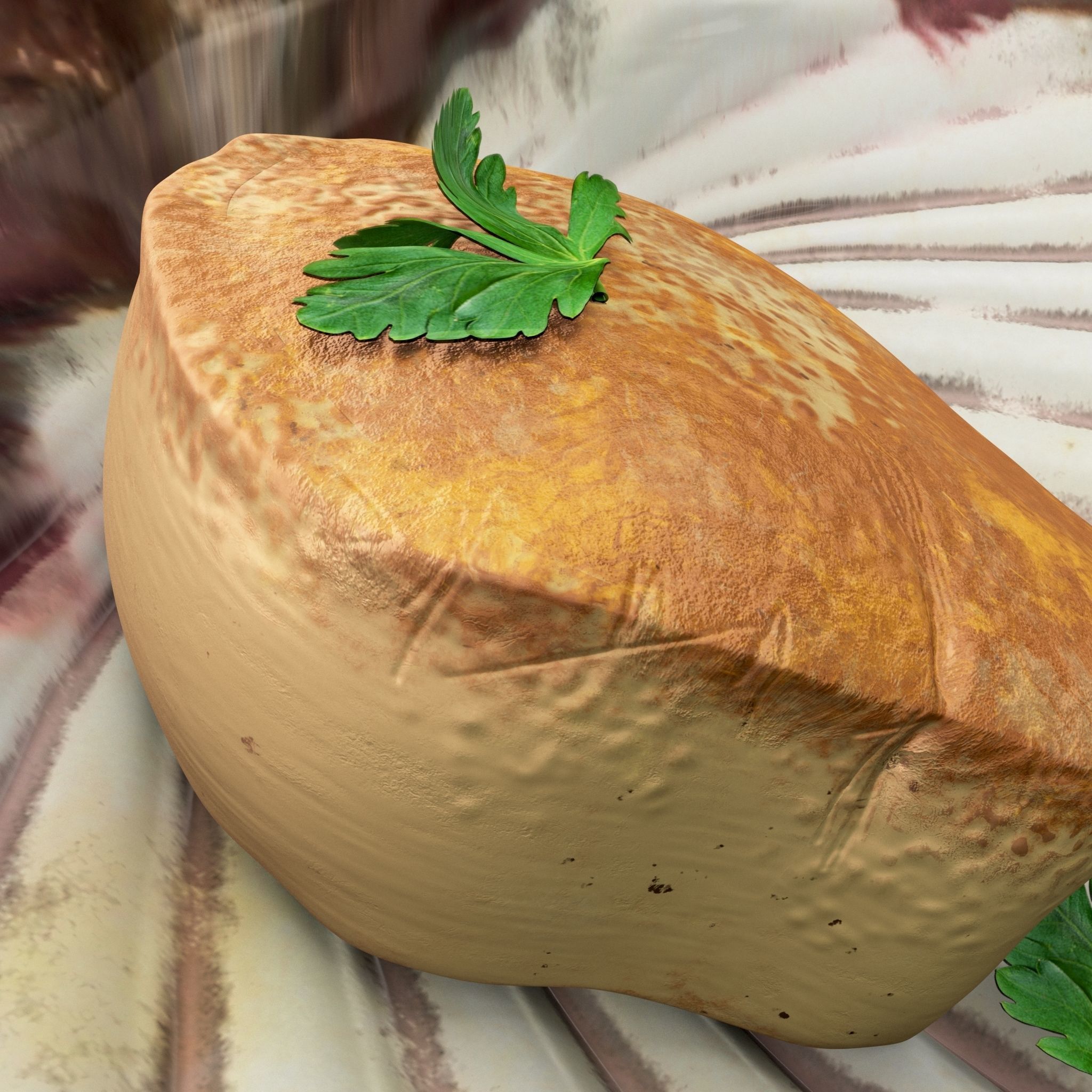 Scallop parsley shell cartoon 3D model_4