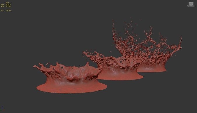 Water Splash 3D Model 3D model 7