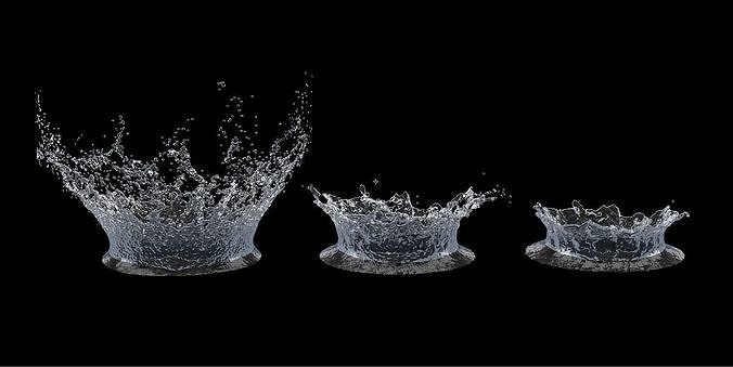 Water Splash 3D Model 3D model 3