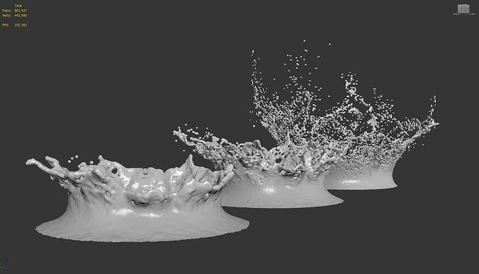 Water Splash 3D Model 3D model 6