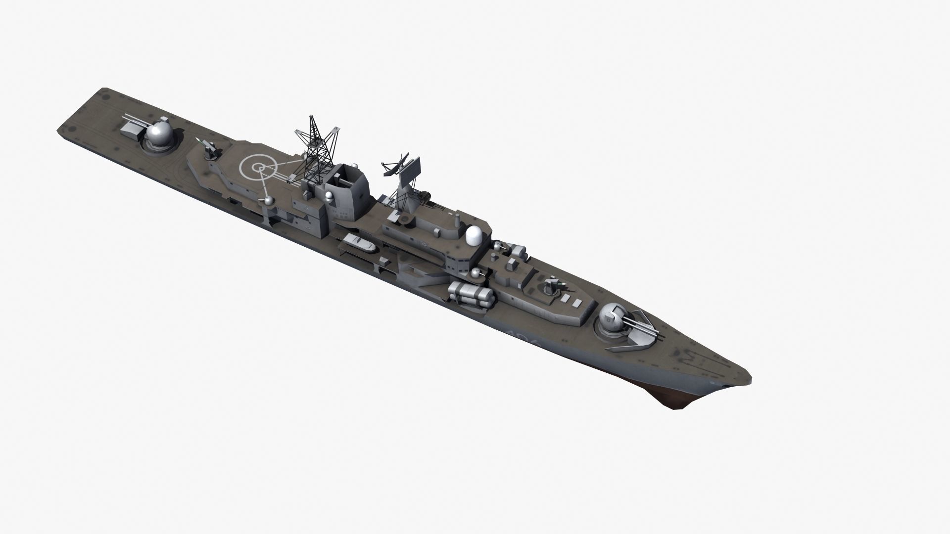 Sovremenny Destroyer Low-poly 3D model_27