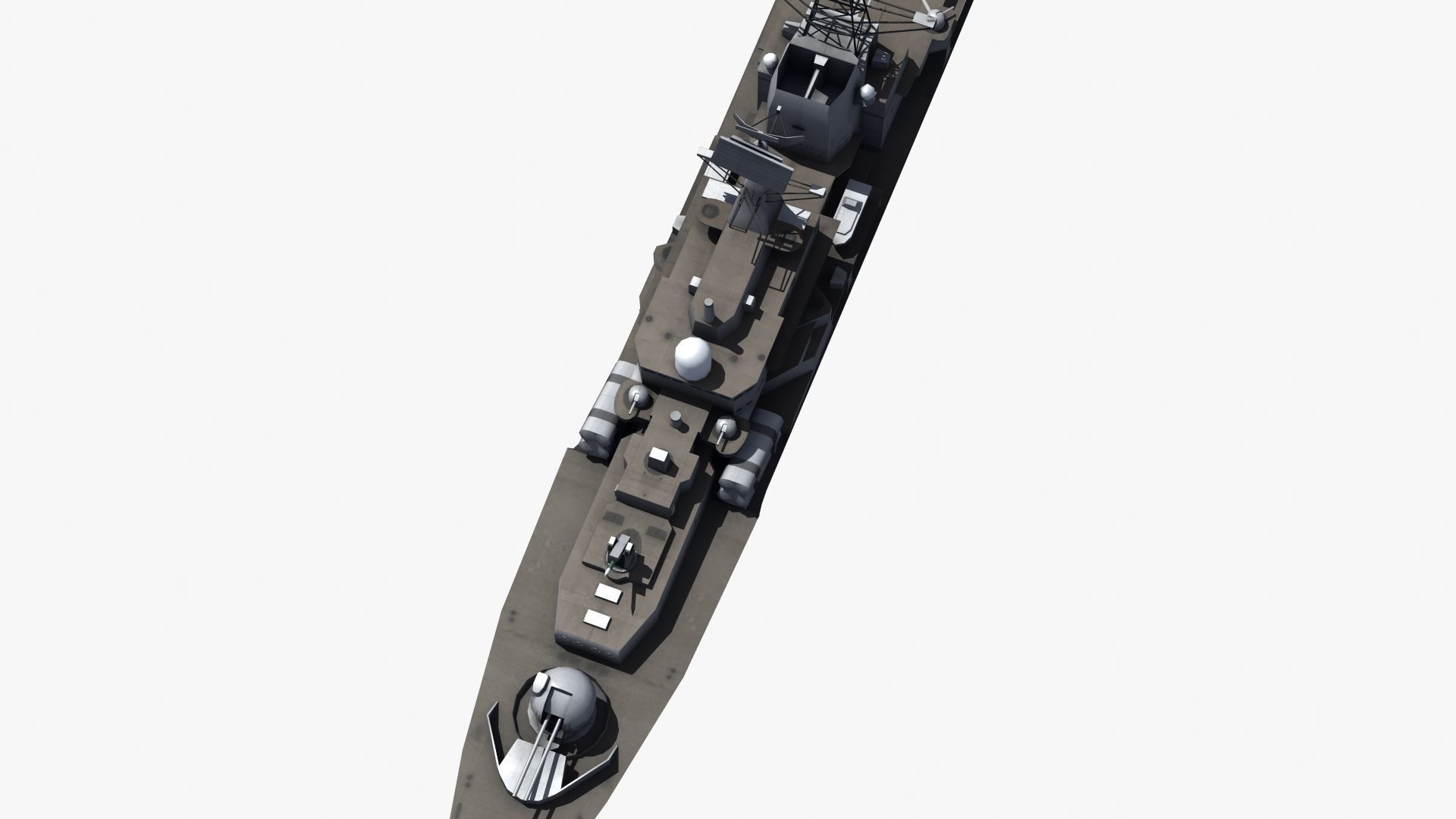 Sovremenny Destroyer Low-poly 3D model_22