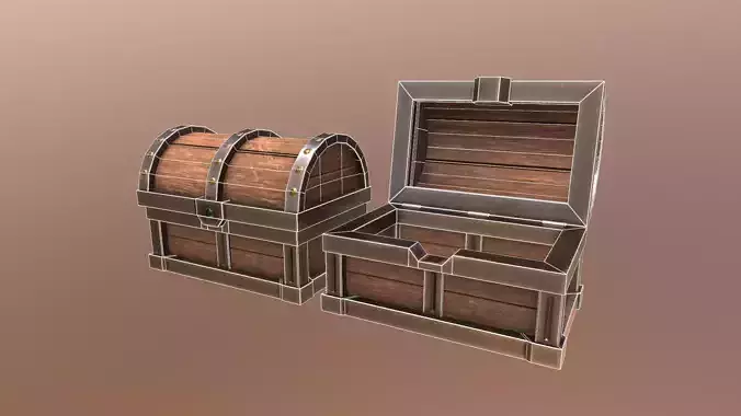Chest two wooden chests