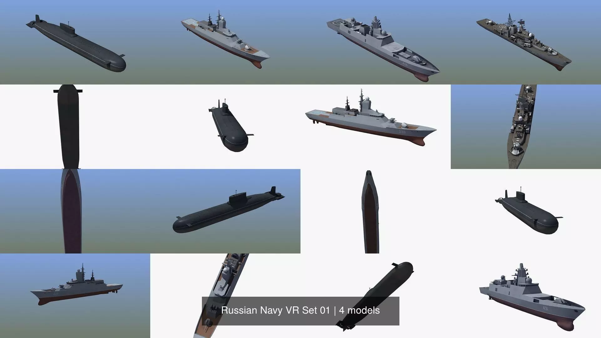 Russian Navy VR Set 01 3D Model Collection_0