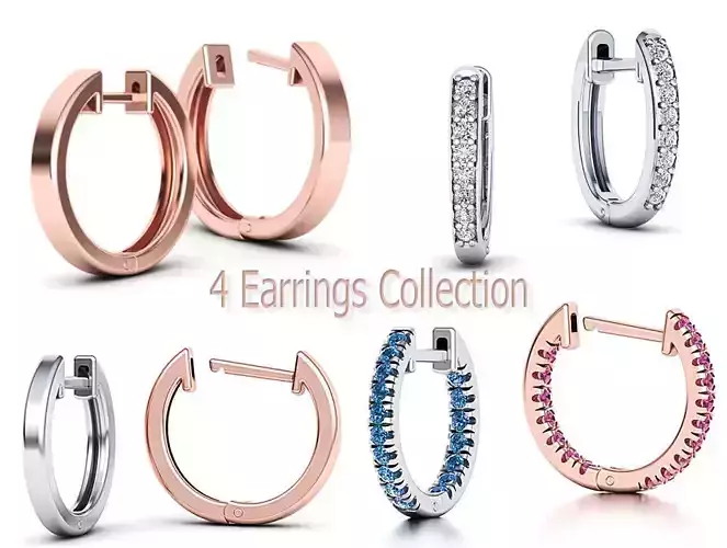 4 Earrings Collection with Discount  