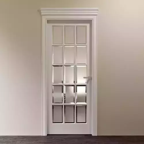 Elegant interior door with glazing 3D model