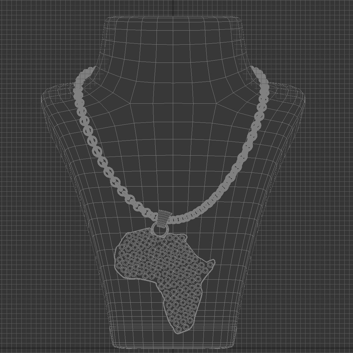 Africa gold jewel 3D model_4