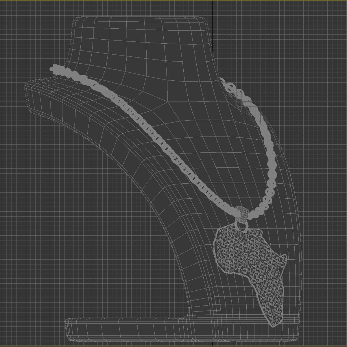 Africa gold jewel 3D model_3