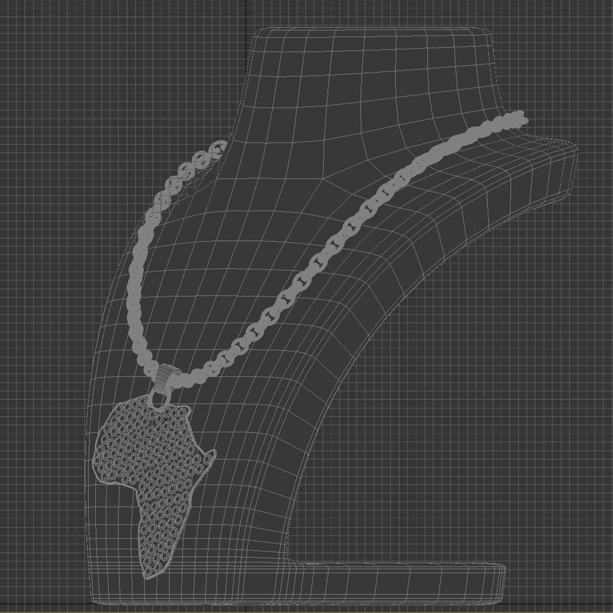 Africa gold jewel 3D model_5