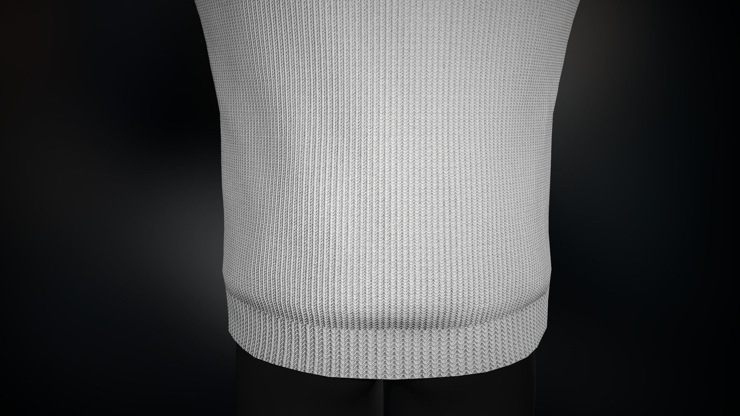 White Winter Turtleneck Low-poly 3D model_12