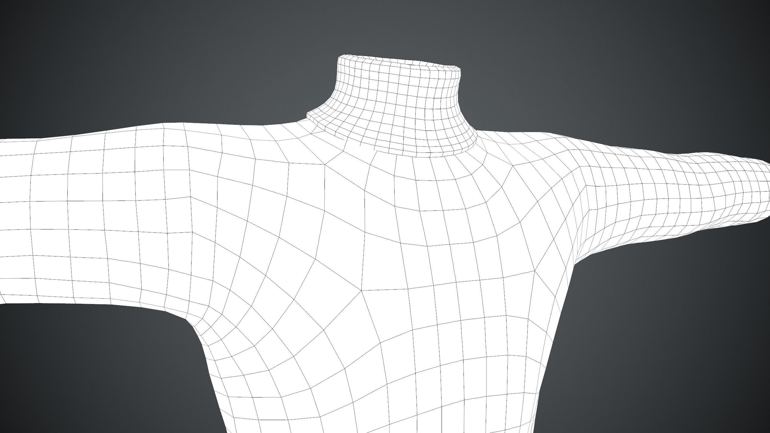 White Winter Turtleneck Low-poly 3D model_18