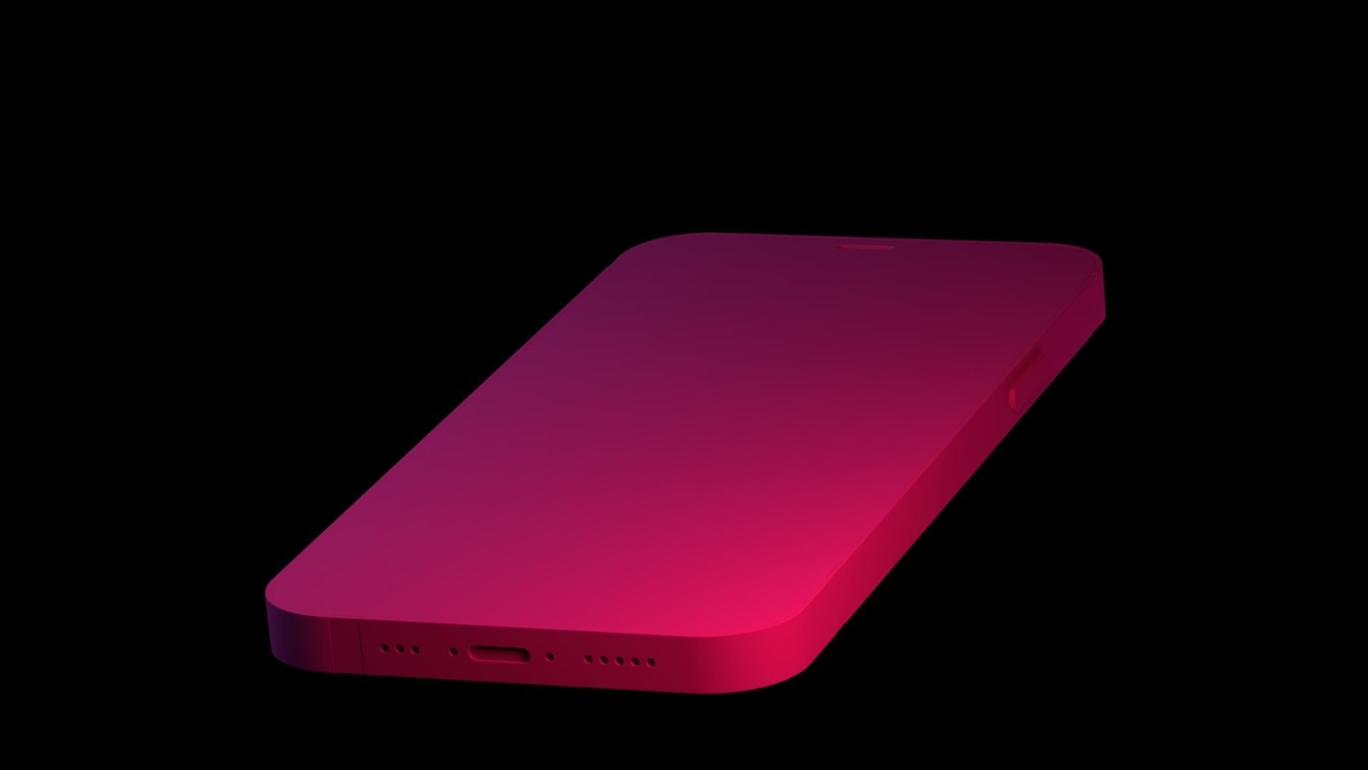 iPhone 12 Pro 3D model without material Low-poly 3D model_13