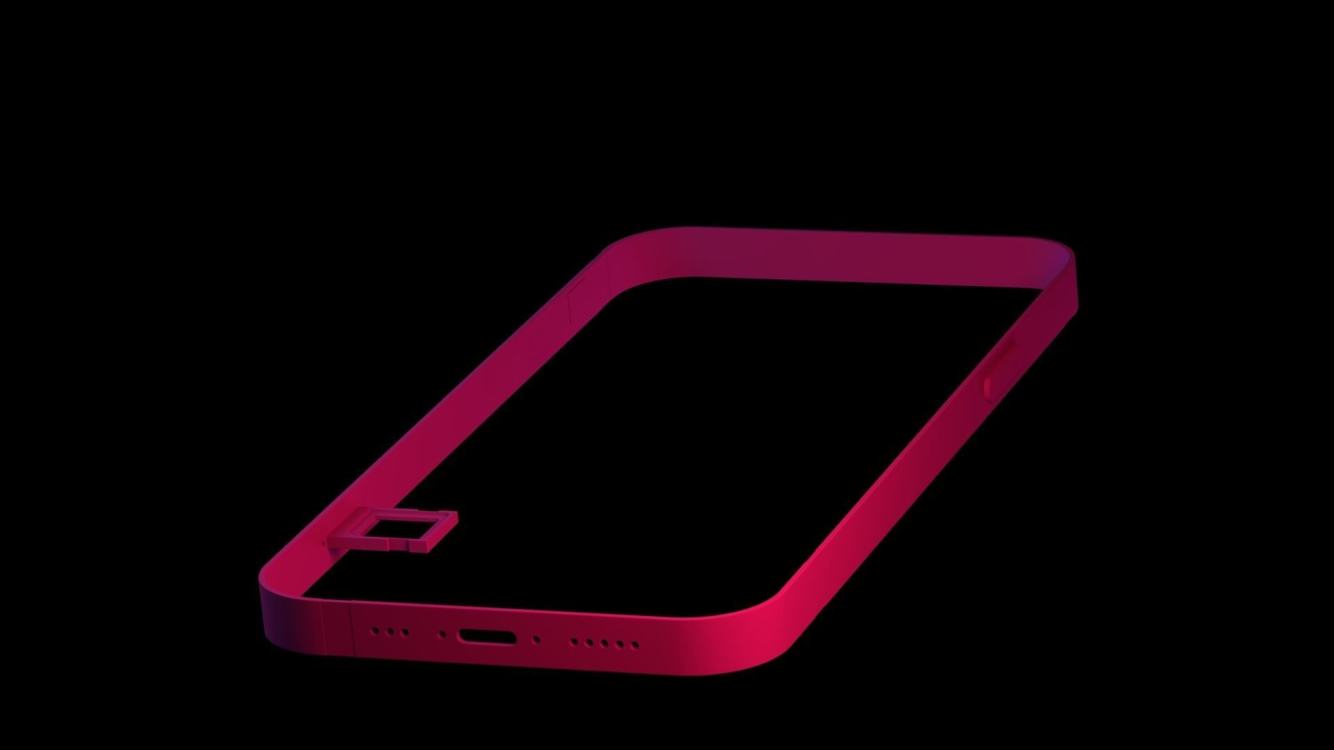 iPhone 12 Pro 3D model without material Low-poly 3D model_10