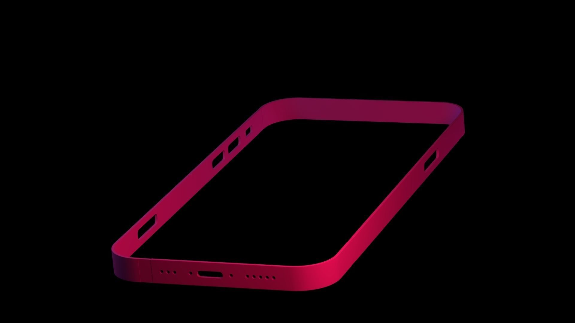 iPhone 12 Pro 3D model without material Low-poly 3D model_9