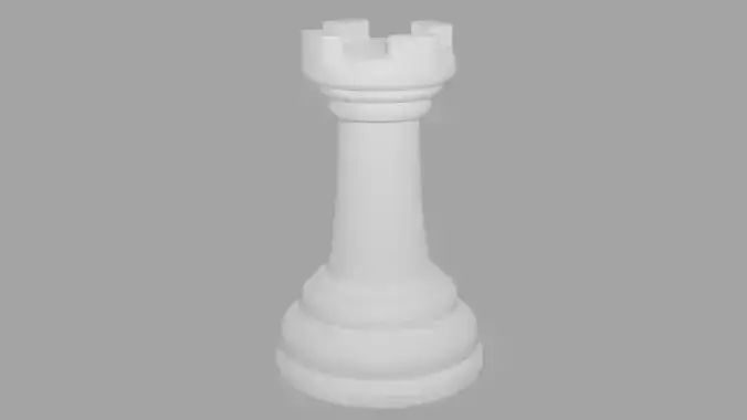 Chess Rook White Piece 