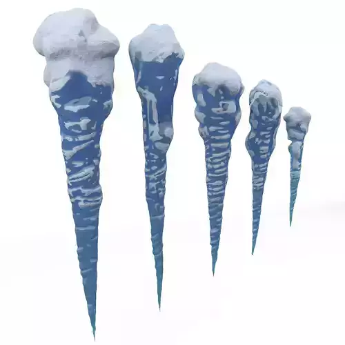 Icicle ice set cartoon