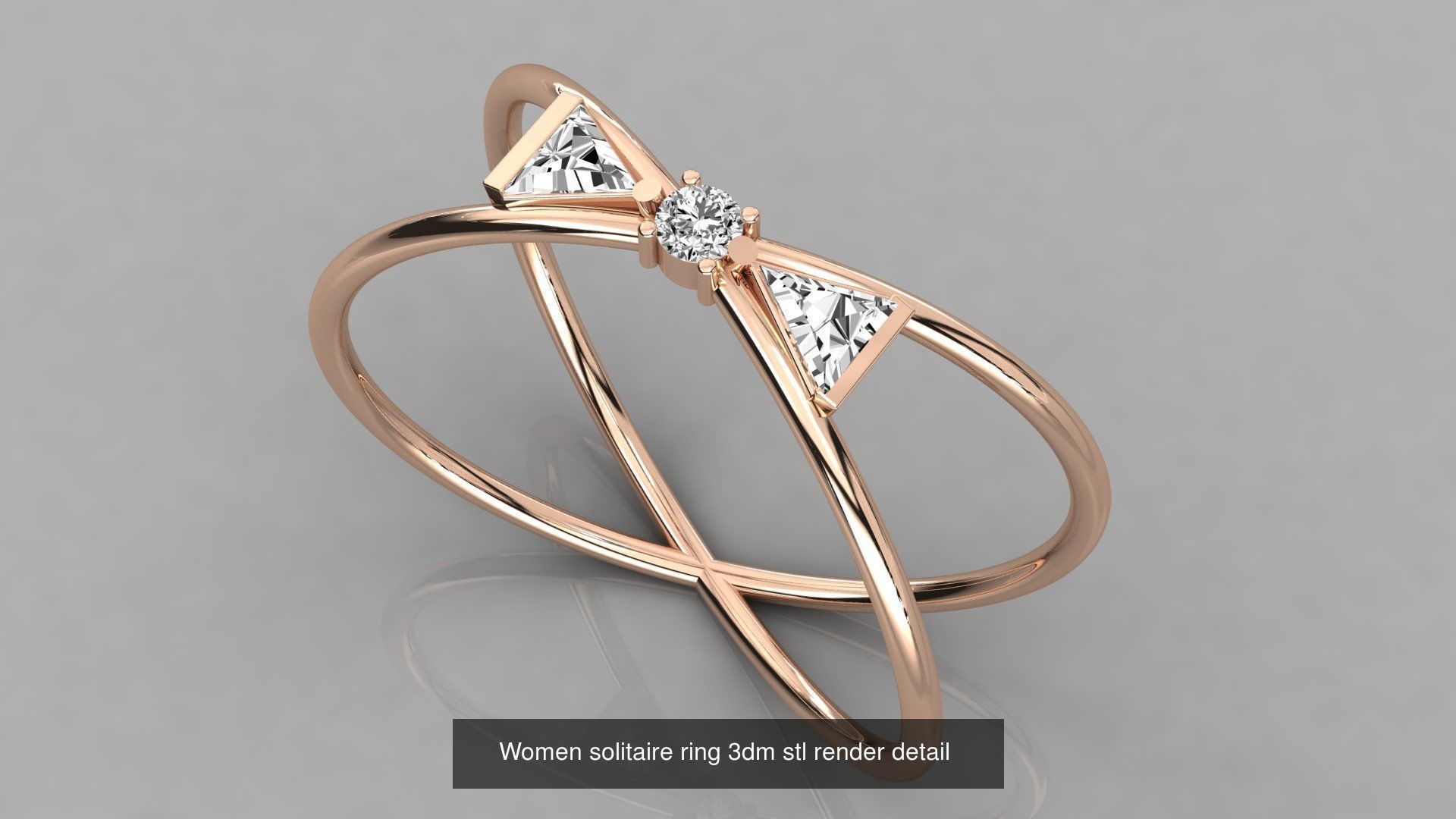 70 Art De Italian Women Rings 3dm stl 9 renders details  3D Model Collection_56