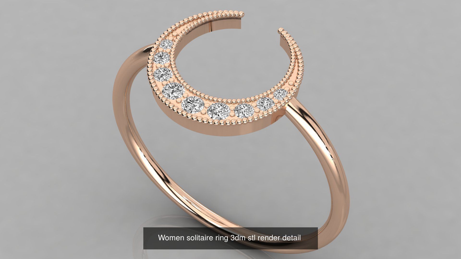 70 Art De Italian Women Rings 3dm stl 9 renders details  3D Model Collection_50
