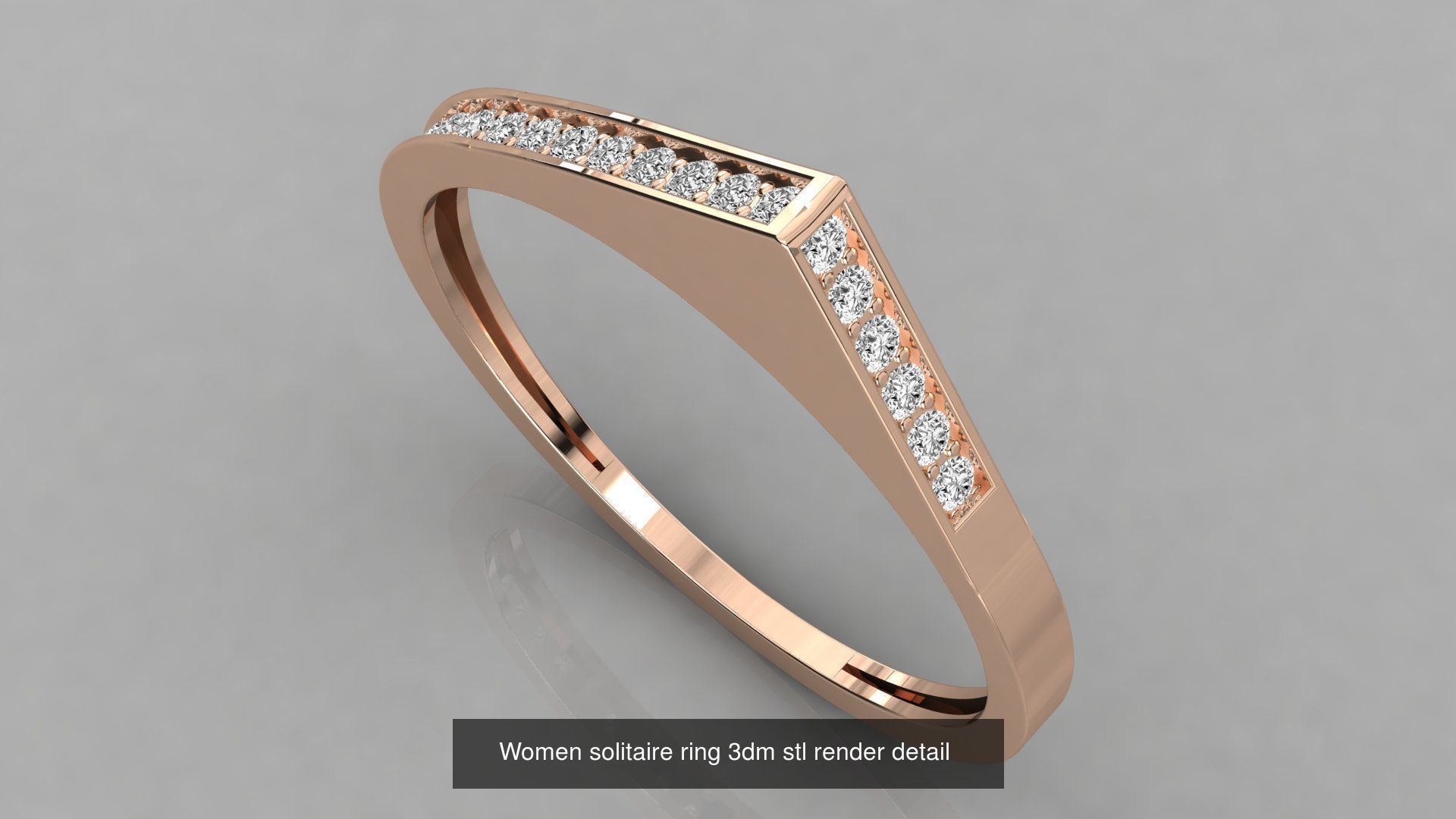 70 Art De Italian Women Rings 3dm stl 9 renders details  3D Model Collection_37