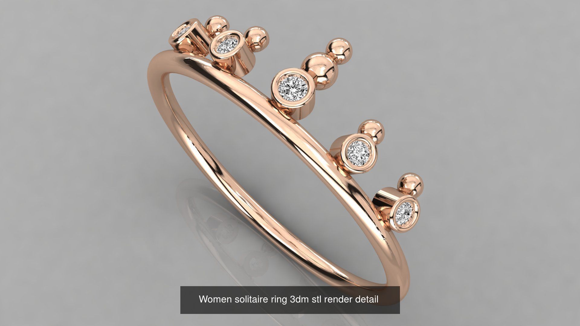 70 Art De Italian Women Rings 3dm stl 9 renders details  3D Model Collection_49