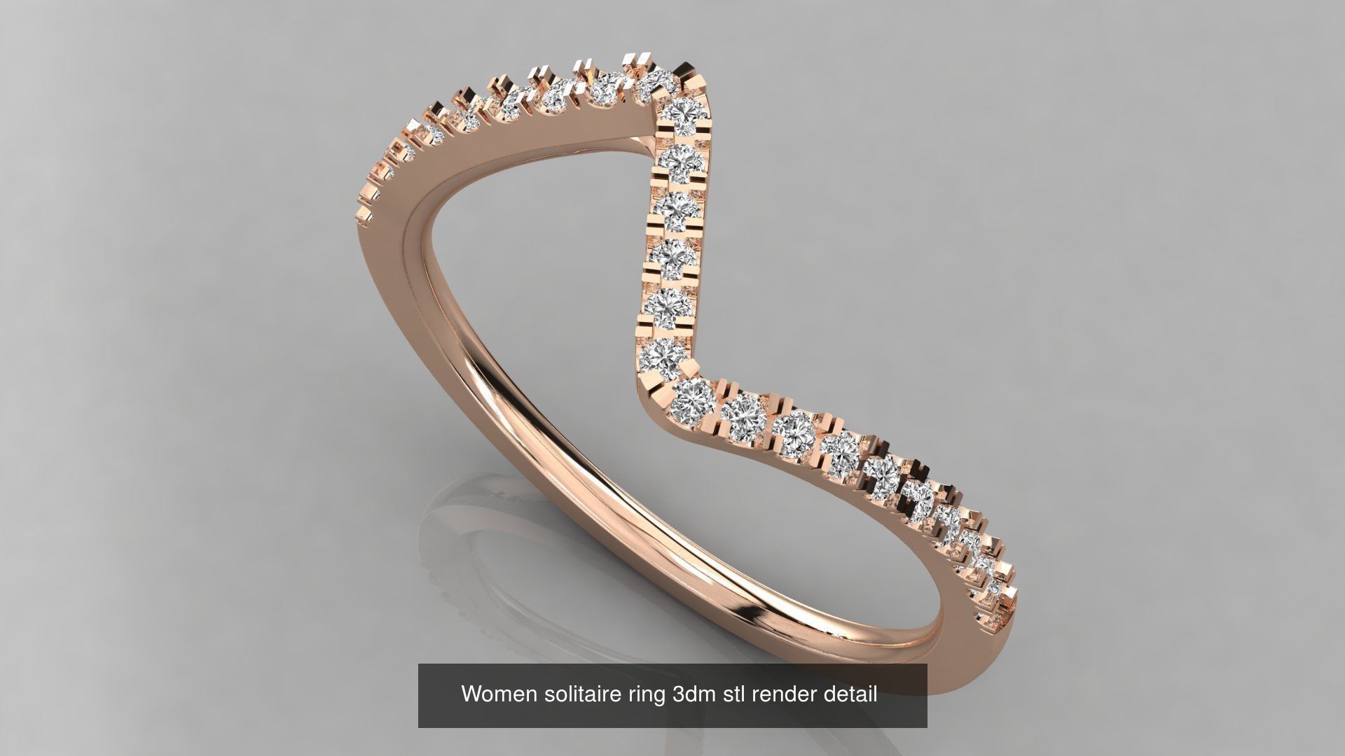 70 Art De Italian Women Rings 3dm stl 9 renders details  3D Model Collection_33