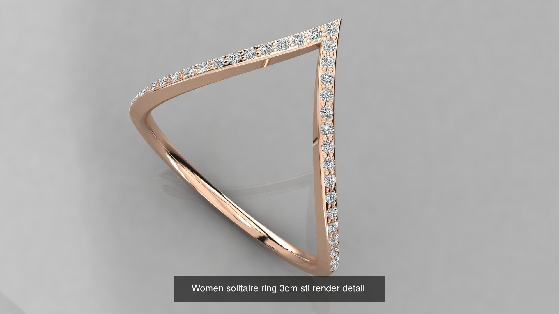 70 Art De Italian Women Rings 3dm stl 9 renders details  3D Model Collection_63
