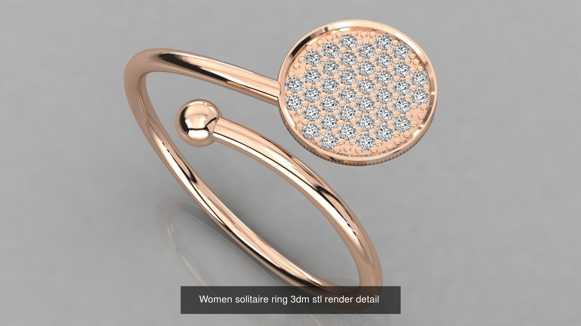 70 Art De Italian Women Rings 3dm stl 9 renders details  3D Model Collection_60