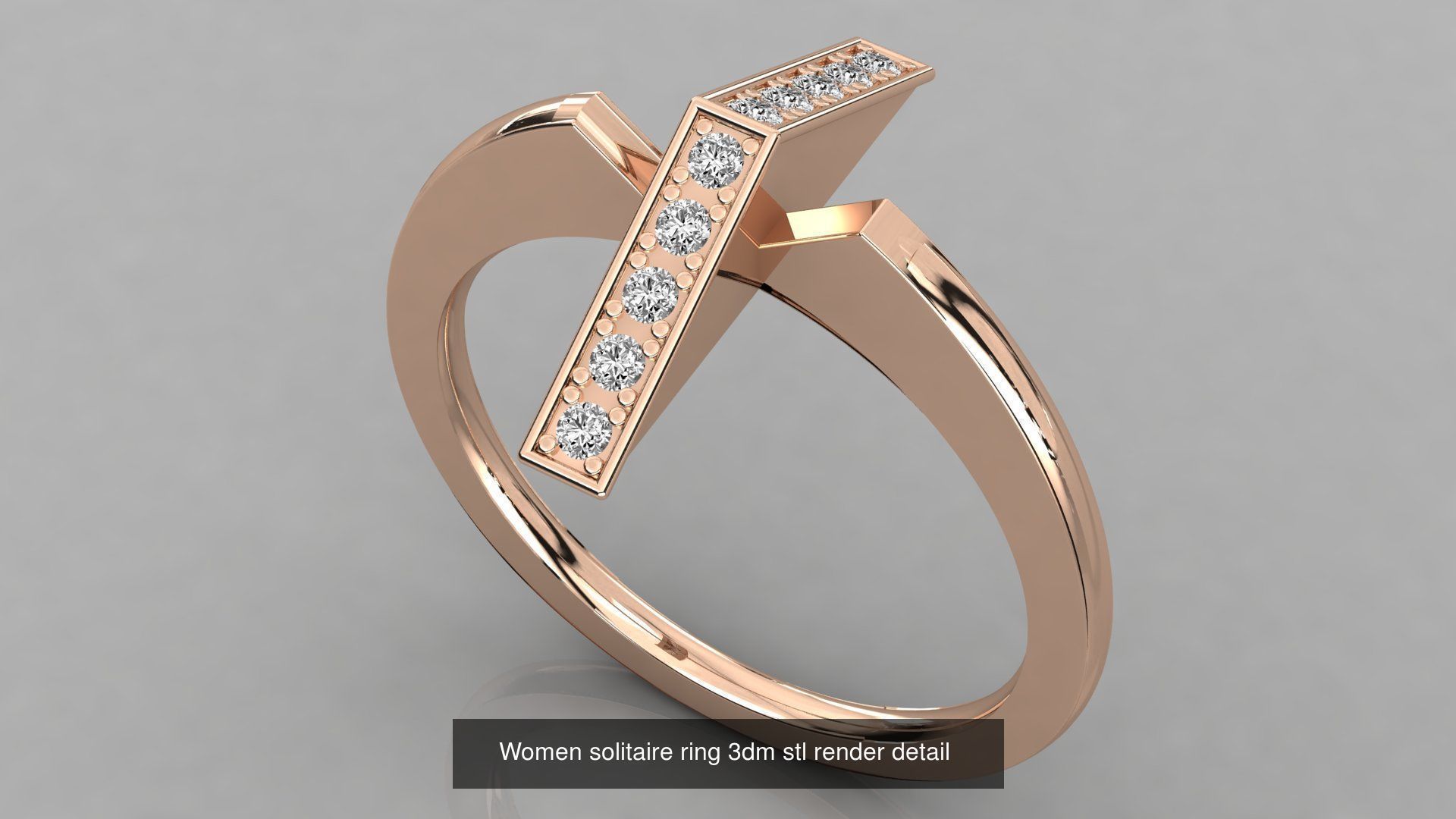 70 Art De Italian Women Rings 3dm stl 9 renders details  3D Model Collection_41