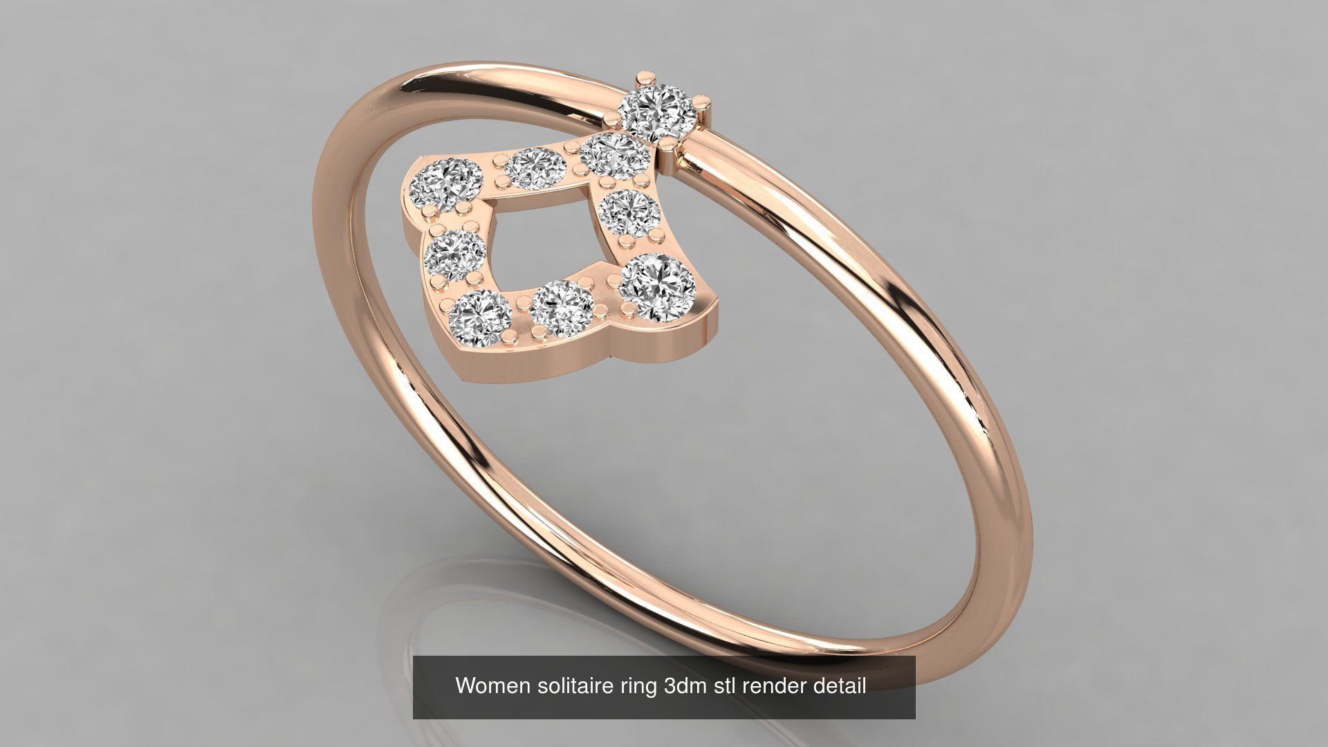 70 Art De Italian Women Rings 3dm stl 9 renders details  3D Model Collection_21