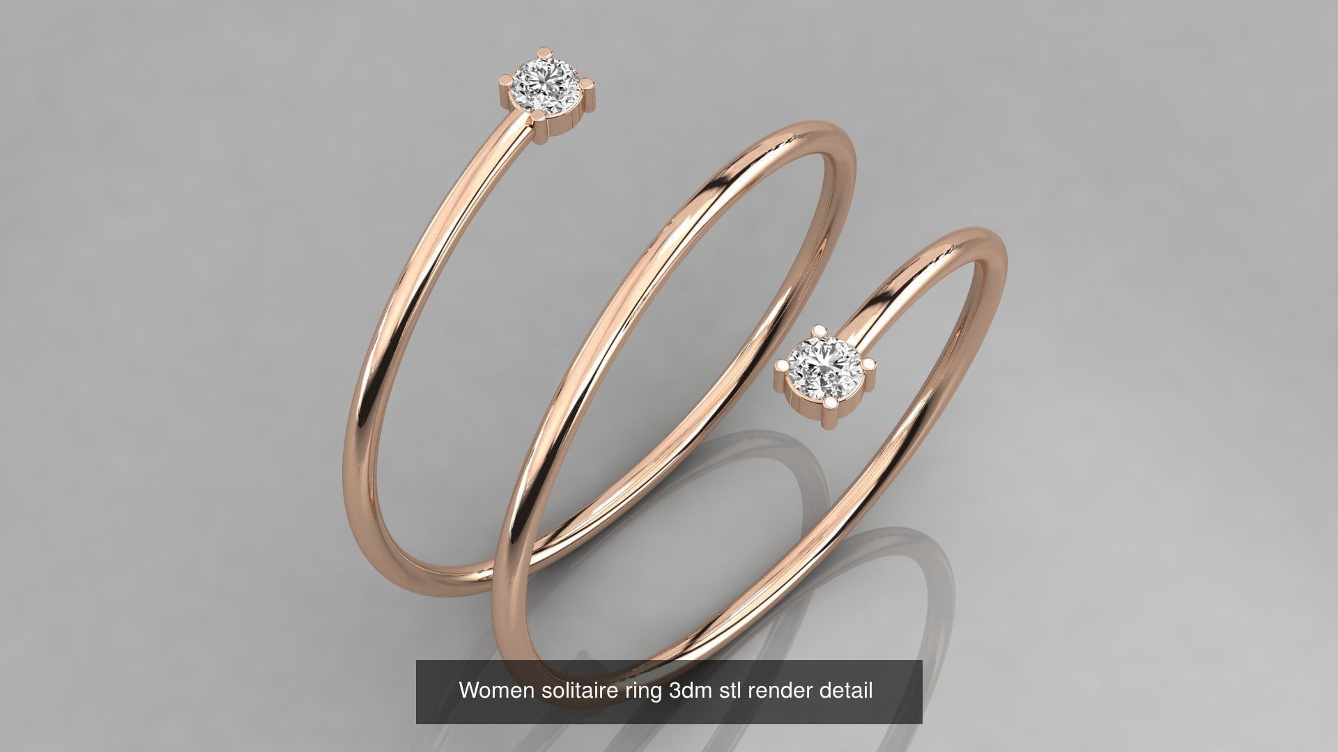70 Art De Italian Women Rings 3dm stl 9 renders details  3D Model Collection_62