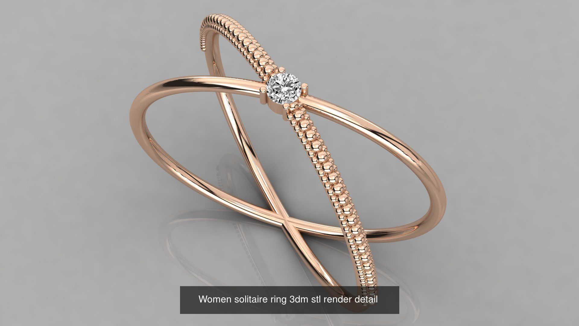 70 Art De Italian Women Rings 3dm stl 9 renders details  3D Model Collection_55
