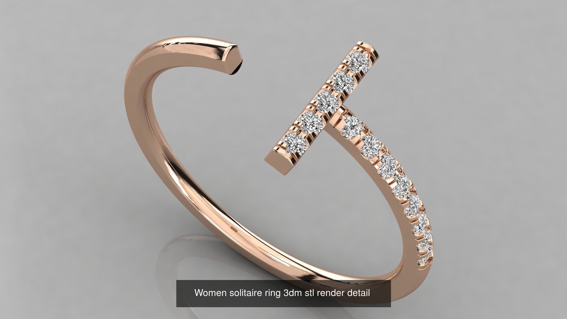 70 Art De Italian Women Rings 3dm stl 9 renders details  3D Model Collection_45
