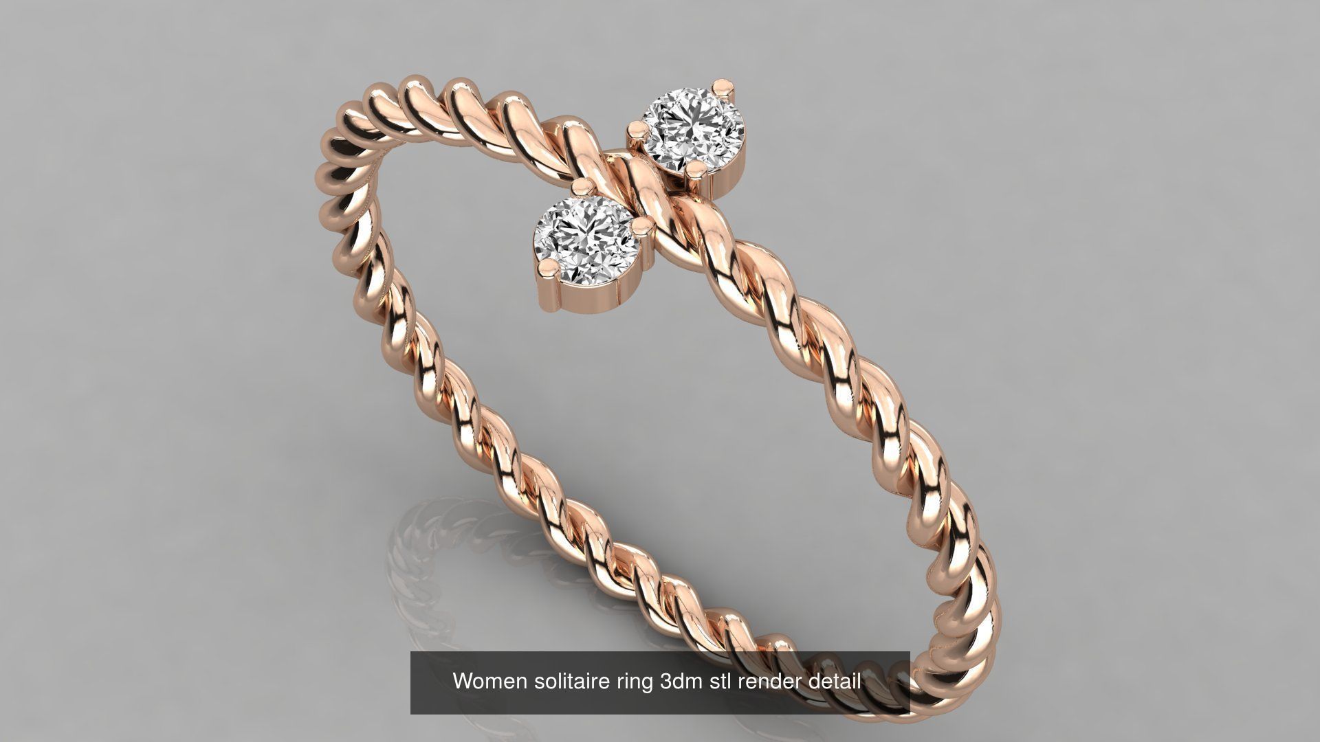 70 Art De Italian Women Rings 3dm stl 9 renders details  3D Model Collection_12